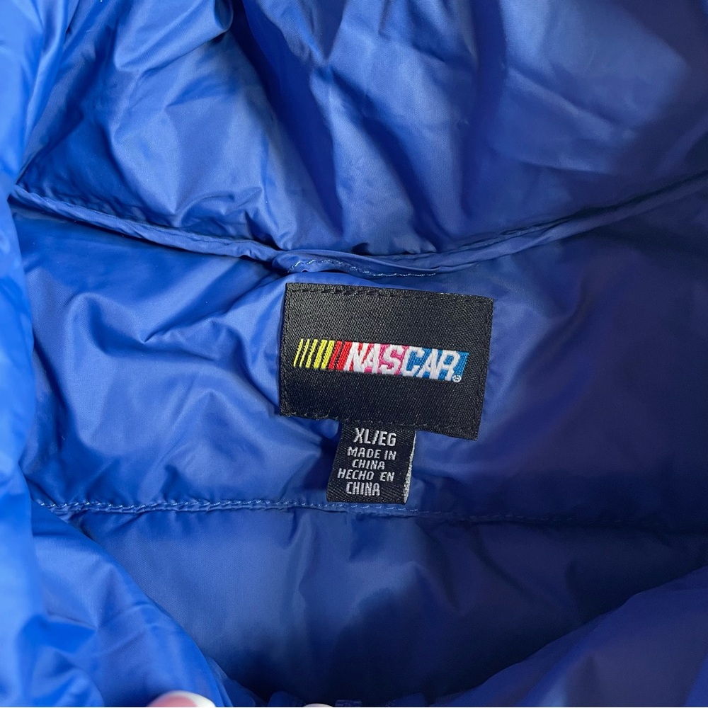NASCAR Blue Men's Puffer Jacket Xl Full Zip #48 - Picture 3 of 5